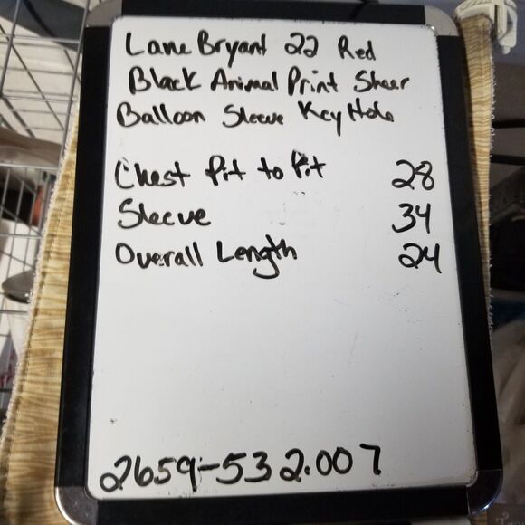 Lane Bryant 22 Top Blouse Balloon Sleeve Sheer Keyhole Whimsigoth Gothic Witchy - Picture 9 of 9